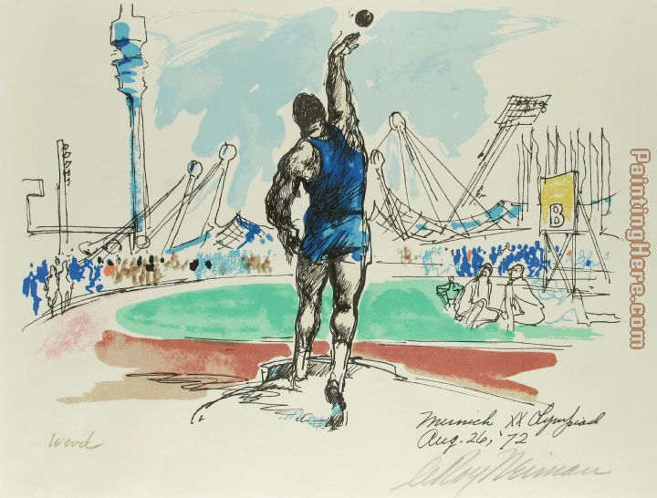 Leroy Neiman Shot Put